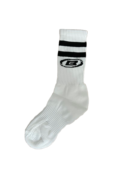 Striped B Logo Socks